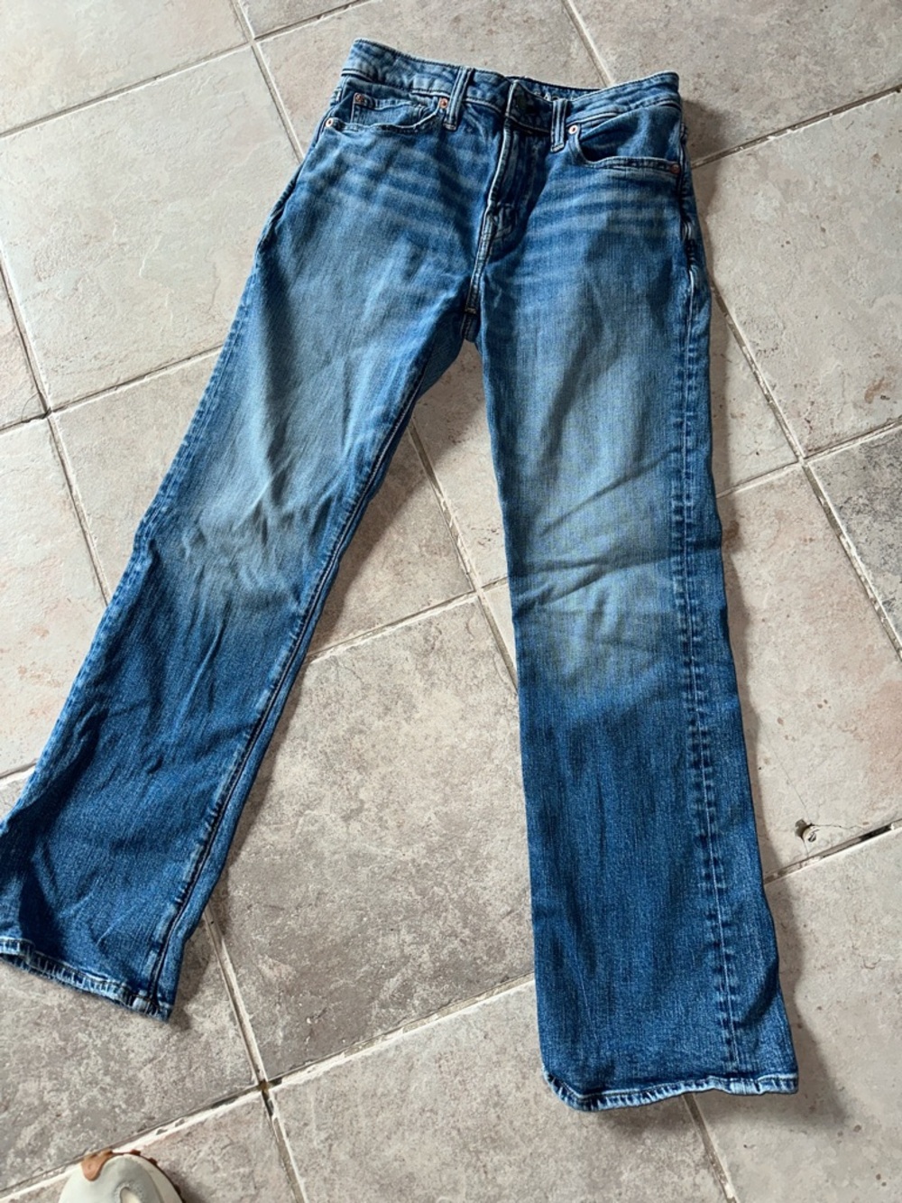 American Eagle Outfitters Faded Blue Mens Bootcut Jeans